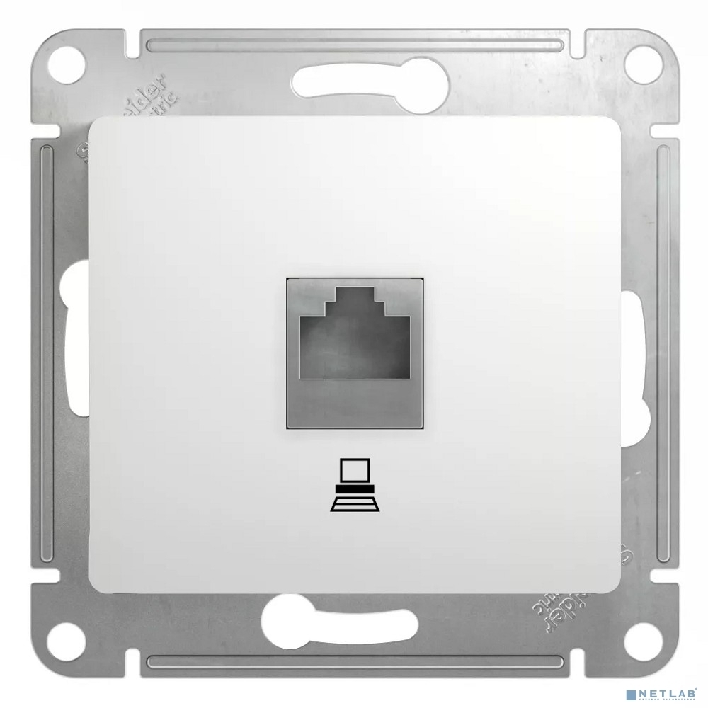 Механизм розетки SCHNEIDER ELECTRIC GSL000181K Glossaкомп. 1-м rj45 белый