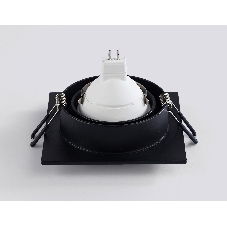 Светильник встраиваемый Ambrella light TN102729 BK черный GU5.3 92*92*23