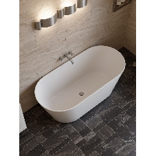 Ванна отдельностоящая акриловая BAU Flow 1600x750 белая