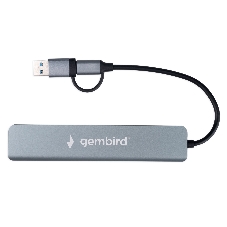 USB-концентратор Gembird UHB-C445, USB/USB Type С, USB 3.0, 4хUSB 2.0, USB Type-C, USB
