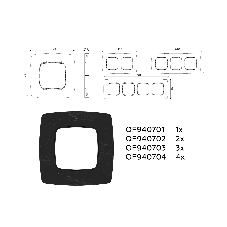 Рамка OMEGA Opera (Черный мрамор) 2-ая OF940702