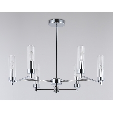 Люстра Ambrella light LH55151/6 CH/CL хром/прозрачный E14/6 max 40W D675*520