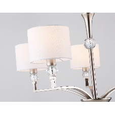 Люстра Ambrella light LH71121/5 SN/WH никель/белый E14/5 max 40W D660*880
