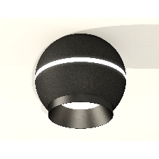 Светильник Ambrella Light XS1102010 SBK/PBK черный песок/черный полированный MR16 GU5.3 LED 3W 4200K (C1102, N7031)