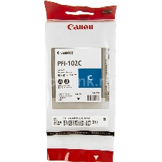 Картридж струйный Canon PFI-102C (0896B001) голубой (130 мл.) для Canon imagePROGRAF iPF605, iPF610., iPF650, iPF655, iPF710, iPF750, iPF755, LP17, iPF510