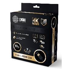 Кабель аудио-видео Cactus CS-HDMI.2-7 HDMI (m)/HDMI (m) 7м. позолоченные контакты черный