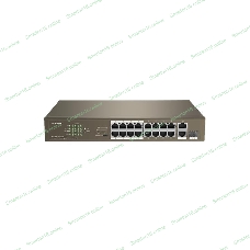 Коммутатор сетевой Tenda F1118P-16-150W 16x10Base-T/100Base-TX 2x10Base-T/100Base-TX/1000Base-T 1x10/100/1000BASE-T/SFP combo F1118P-16-150W
