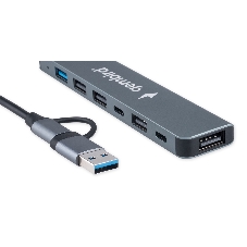 USB-концентратор Gembird UHB-C445, USB/USB Type С, USB 3.0, 4хUSB 2.0, USB Type-C, USB