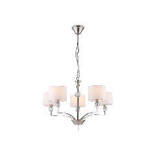 Люстра Ambrella light LH71121/5 SN/WH никель/белый E14/5 max 40W D660*880