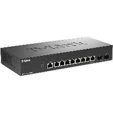 Коммутатор D-Link DGS-1210-10X/ME/C1A, 8×1 Гбит/с + 2×10 Гбит/с SFP+, управляемый