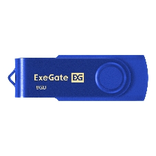 Exegate EX302035RUS USB-флеш накопитель ExeGate Jet 8GB синий (USB2.0, 480Mbps, пластик/металл)