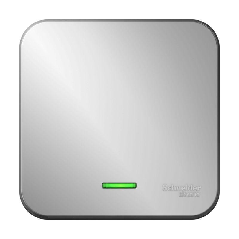 Выключатель 1-кл. ОП Blanca 10А IP20 (сх. 1) 250 В с подсветкой с изолир. пластиной алюм. SchE