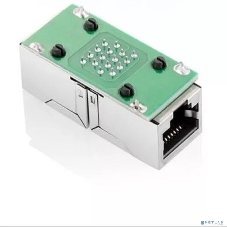 Модуль RJ-45 (F) <->RJ-45(F),FTP, проходной, ABS пластик, черный, cat.5e VCOM CT251S