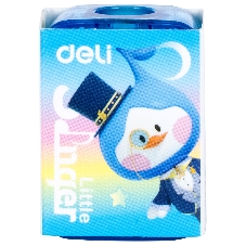 Точилка для карандашей ручная Deli EH552 Little Singer, 1 отверстие, пластик, ассорти, коробка