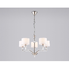 Люстра Ambrella light LH71121/5 SN/WH никель/белый E14/5 max 40W D660*880