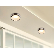 Светильник Ambrella light TN3322 SBK/FR черный песок/белый матовый GU5.3 D95*40