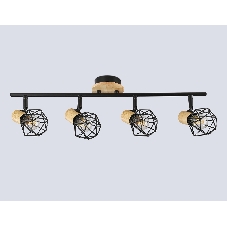 Светильник Ambrella light TR8754/4 BK/WD черный/дерево IP20 E27/4 615*115*200