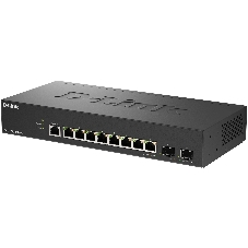 Коммутатор D-Link DGS-1210-10X/ME/C1A, 8×1 Гбит/с + 2×10 Гбит/с SFP+, управляемый