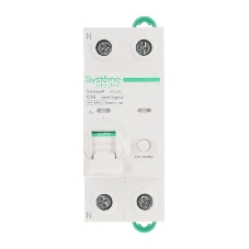 Автоматический выключатель дифф. тока (АВДТ) Systeme Electric S9D51616 Systeme9 1P+N C 16A 6kA 30мА Тип-AC 230В