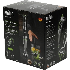 Блендер погружной Braun MQ9135XI черный, 1200 Вт, плавная регулировка, турбо
