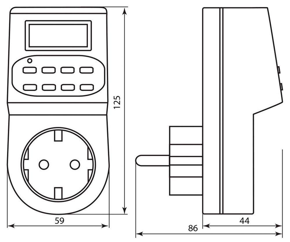 Розетка с таймером Feron (недельная) 3500W/16A 230V, 61925(TM22)