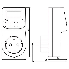Розетка с таймером Feron (недельная) 3500W/16A 230V, 61925(TM22)