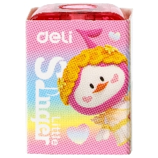 Точилка для карандашей ручная Deli EH552 Little Singer, 1 отверстие, пластик, ассорти, коробка