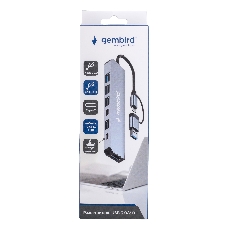 USB-концентратор Gembird UHB-C445, USB/USB Type С, USB 3.0, 4хUSB 2.0, USB Type-C, USB