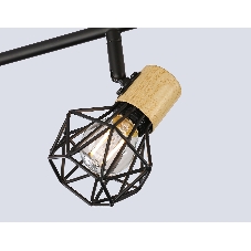 Светильник Ambrella light TR8754/4 BK/WD черный/дерево IP20 E27/4 615*115*200