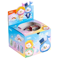 Точилка для карандашей ручная Deli EH552 Little Singer, 1 отверстие, пластик, ассорти, коробка
