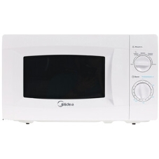 Микроволновая печь Midea MM720CKE белый, 20 л, 700 Вт, переключатели - поворотный механизм