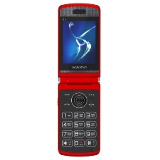 Мобильный телефон Maxvi E11 красный/серебристый