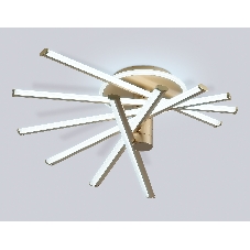 Потолочный светодиодный светильник Ambrella light FL6234 GD золото 96W 3000K-6400K 605*605*200 (ПДУ ИК)