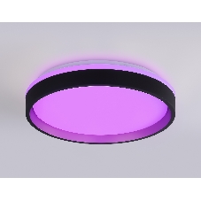 Светодиодный светильник RGB Ambrella light FZ604 BK/GD черный/золото IP20 46W 3000K-6500K+RGB D390*80 (ПДУ ИК)