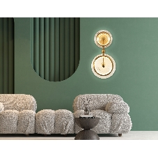 Настенный светодиодный светильник Ambrella light LH31118/2 BS/CL латунь/прозрачный 15W 3000K 200*90*390