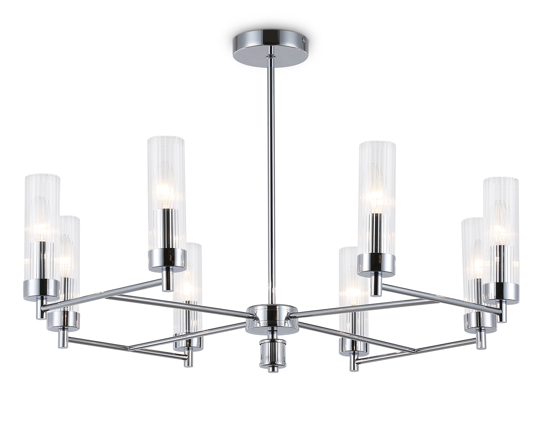 Люстра Ambrella light LH55152/8 CH/CL хром/прозрачный E14/8 max 40W D765*520