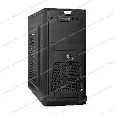 Компьютерный корпус Miditower ExeGate CP-603UB Black, ATX, (без БП), 2*USB+2*USB 3.0, Audio, замок блокировки кнопки питания