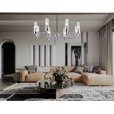 Люстра Ambrella light LH55152/8 CH/CL хром/прозрачный E14/8 max 40W D765*520