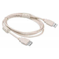 Кабель-удлинитель USB2.0 Buro USB2.0-AM-AF-1.8M-MG A(m)/A(f) (1.8м) феррит.кольца