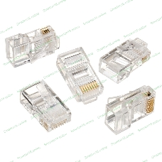 Коннектор Gembird Вилка RJ-45 LC-8P8C-001 (3-зубца) cat.5e, для одножильного кабеля (100 шт.)