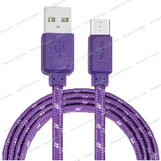Кабель Crown USB - USB Type-C CMCU-3052C violet