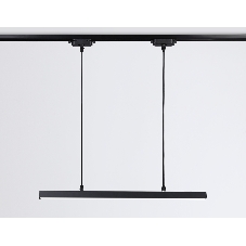 Трековый однофазный подвесной светодиодный светильник Ambrella light GL6787 BK черный LED 24W 4200K 600*22*1025