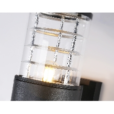 Светильник Ambrella light ST2522 BK/CL черный/прозрачный IP54 E27 max 40W 200*110*155