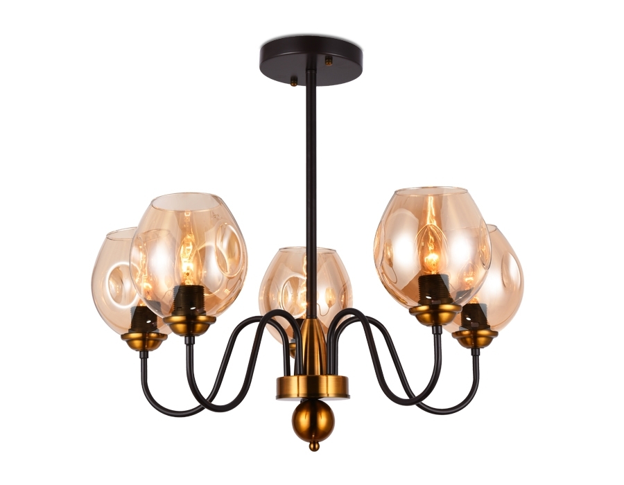 Светильник Ambrella light TR9057/5 DCF/TI темный кофе/янтарь E27 max 40W D650*572