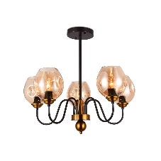 Светильник Ambrella light TR9057/5 DCF/TI темный кофе/янтарь E27 max 40W D650*572