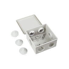 Коробка КМ41235 распаячная IEK UKO11-085-085-040-K41-44 для о/п 85х85х40 мм IP44 (RAL7035, 6 гермовводов)