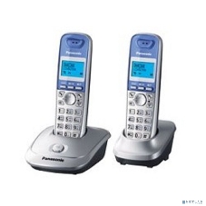 Телефон беспроводной (DECT) Panasonic KX-TG2512RUS (серебристый) Доп трубка в комплекте,АОН, Caller ID,спикерфон на трубке,полифония