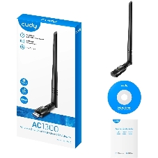 Сетевой адаптер Wi-Fi Cudy WU1400 AC1300 USB 3.0 (ант.внеш.несъем.) 1ант.