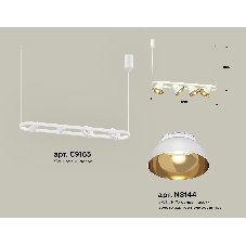 Светильник Ambrella light XB9163081/4 SWH/PYG/CL белый песок/золото желтое полированное/прозрачный GX53 (С9163, N8144)