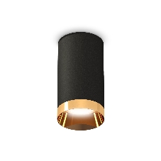 Светильник Ambrella Light XS6323024 SBK/PYG черный песок/золото желтое полированное MR16 GU5.3 (C6323, N6134)
